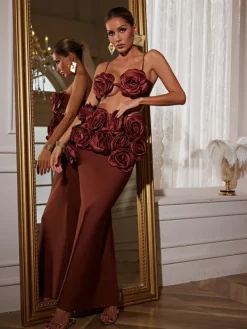 Dresses*Bandage Irma Flower Skirt Set