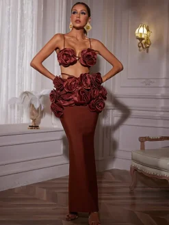 Dresses*Bandage Irma Flower Skirt Set