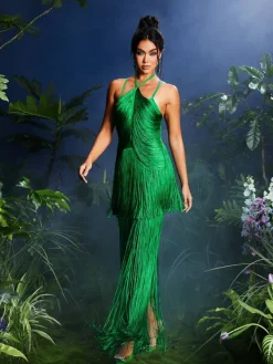 Maxi Dresses|Dresses*Bandage Izumi Fringe Maxi Dress