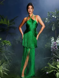 Maxi Dresses|Dresses*Bandage Izumi Fringe Maxi Dress