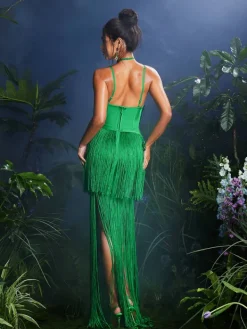 Maxi Dresses|Dresses*Bandage Izumi Fringe Maxi Dress