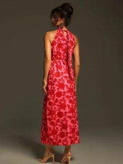 Dresses|Midi Dresses*Mew Mews Fashion Jacki Halterneck Floral Cutout Midi Dress