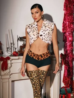 Tops*Mew Mews Fashion Jaeleah Leopard Hooded Top