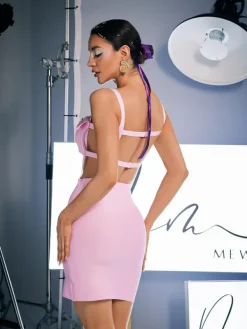 Dresses|Mini Dresses*Bandage Jehu Spaghetti Hollow Dress