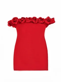 Dresses|Mini Dresses*Bandage Jester Off Shoulder Flower Dress