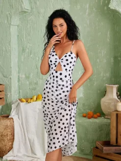 Bikini Sets|Swimwear*Mew Mews Fashion Jethro Dot Cutout Swimwear Two Piece Set