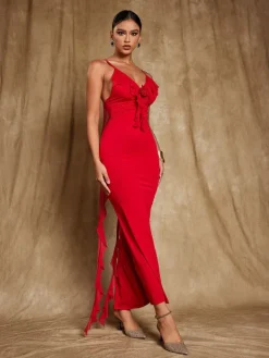 Dresses|Maxi Dresses*Mew Mews Fashion Jolene Backless Flower Draped Maxi Dress