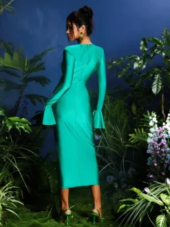 Dresses|Midi Dresses*Mew Mews Fashion Jonix Long Sleeve Cutout Midi Dress