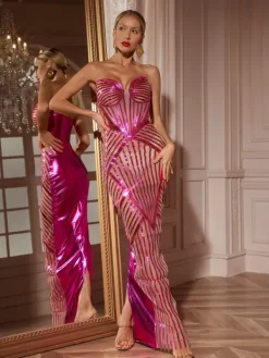 Embellishment|Dresses*Embellishment Joye Strapless Cutout Maxi Dress
