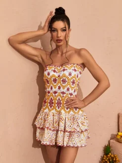 Dresses*Mew Mews Fashion Judson Strapless Ruffle Mini Dress