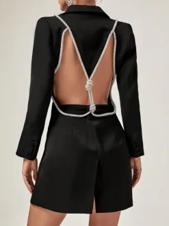 Blazers|Dresses*Mew Mews Fashion Juno Plunge Backless Blazer Dress