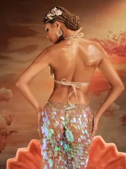 Armor Tops|Tops*Mew Mews Fashion O/S Kaelrix Halterneck Chain Armor Top In Green