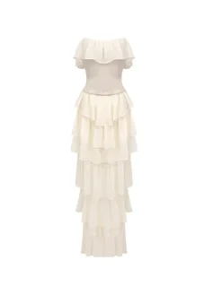 Dresses|Maxi Dresses*Mew Mews Fashion Katrina Strapless Ruched Mesh Maxi Dress