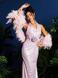 Dresses|Maxi Dresses*Mew Mews Fashion Lahela Halterneck Flower Maxi Dress With Shrug