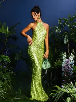 Dresses|Maxi Dresses*Mew Mews Fashion Lajita Halterncke Sequin Maxi Dress