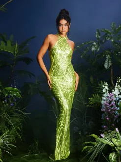 Dresses|Maxi Dresses*Mew Mews Fashion Lajita Halterncke Sequin Maxi Dress