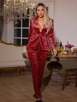 Blazers|Sets & Co-ords*Mew Mews Fashion Larnell Long Sleeve Leopard Blazer Set