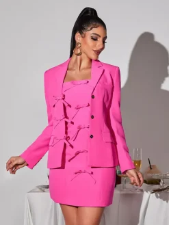 Sets & Co-ords*Mew Mews Fashion Lavonte Long Sleeve Bow Blazer Set