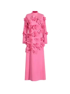 Dresses*Mew Mews Fashion Liluri Long Sleeve Flower Maxi Dress
