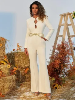 Jumpsuits & Romper*Mew Mews Fashion Lilwen Crystal Cutout Jumpsuit