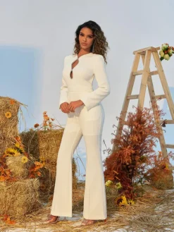 Jumpsuits & Romper*Mew Mews Fashion Lilwen Crystal Cutout Jumpsuit