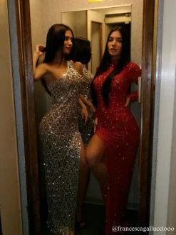 Embellishment|Dresses*Embellishment O/S Liora One Shoulder Sequin Crystal Maxi Dress
