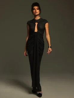 Dresses|Maxi Dresses*Mew Mews Fashion Liserre Ruched Cutout Draped Maxi Dress