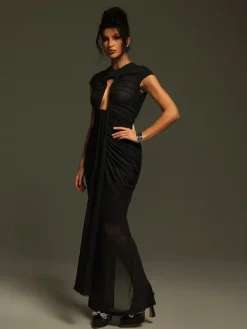 Dresses|Maxi Dresses*Mew Mews Fashion Liserre Ruched Cutout Draped Maxi Dress