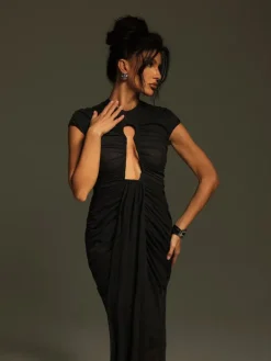 Dresses|Maxi Dresses*Mew Mews Fashion Liserre Ruched Cutout Draped Maxi Dress