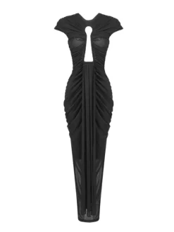 Dresses|Maxi Dresses*Mew Mews Fashion Liserre Ruched Cutout Draped Maxi Dress