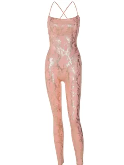 Jumpsuits & Romper*Mew Mews Fashion Luai Snake Printed Spaghetti Jumpsuit In Pink