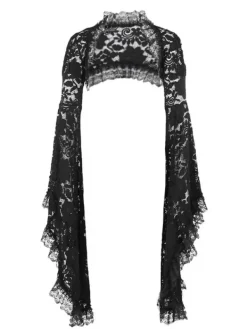 Coats & Jackets*Mew Mews Fashion Malaz Flare Sleeve Lace Shrug