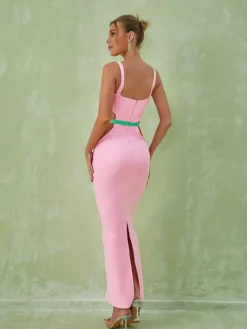 Dresses|Maxi Dresses*Bandage Margaux Embellished Cutout Maxi Dress In Pink