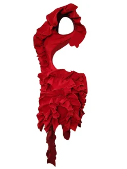 Dresses|Mini Dresses*Mew Mews Fashion Margie Cutout Ruffle Tiered Dress In Red
