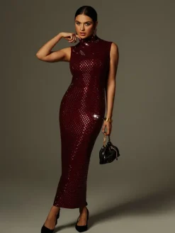 Dresses|Maxi Dresses*Mew Mews Fashion Marius Sleeveless Rhinestone Maxi Dress