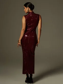 Dresses|Maxi Dresses*Mew Mews Fashion Marius Sleeveless Rhinestone Maxi Dress