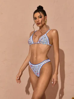 Bikini Sets|Swimwear*Mew Mews Fashion Marleigh Printed Bikini Two Piece Set In Blue