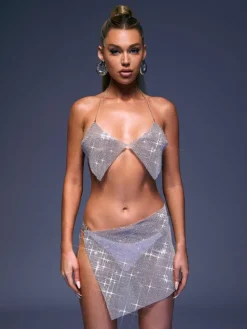 Skirts|Armor Tops*Mew Mews Fashion Marlowe Chainmail Skirt In Silver