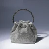 Bags*Mew Mews Fashion Mattea Crystal Embellished Bucket Bag In Silver