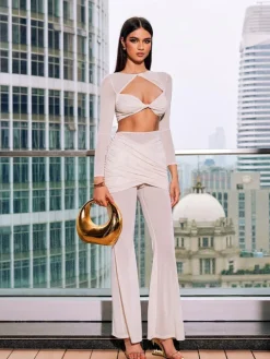 Sets & Co-ords*Mew Mews Fashion Mawae Twisted Mesh Pants Set