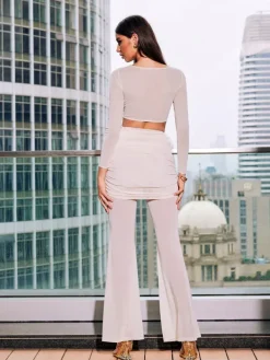 Sets & Co-ords*Mew Mews Fashion Mawae Twisted Mesh Pants Set