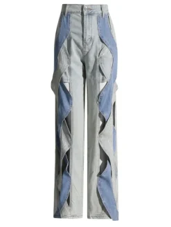Pants & Shorts*Mew Mews Fashion Mehetabel Cutout Denim Pants In Light Blue