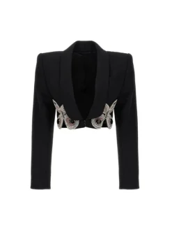 Coats & Jackets*Mew Mews Fashion Merrick Butterfly Crystal Embellished Blazer In Black