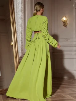 Sets & Co-ords*Mew Mews Fashion Mokgadi Long Sleeve Ruched Skirt Set