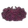 Bags*Mew Mews Fashion Nala Flower Rhinestone Embellished Clutch In Purple