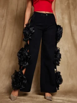 Pants & Shorts*Mew Mews Fashion Nathan Flower Hollow Jeans