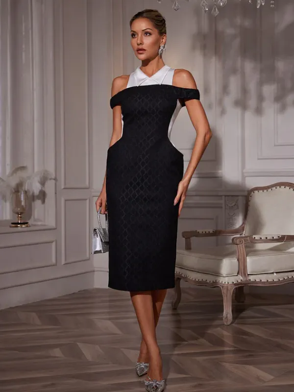 Dresses|Midi Dresses*Mew Mews Fashion Neelam Folded Collar Midi Dress