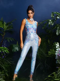 Jumpsuits & Romper|Embellishment*Embellishment Nero Seashell Rhinestone Jumpsuit In Multi