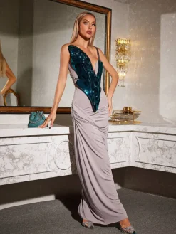Armor Tops|Dresses*Mew Mews Fashion Nille Strapless Ruched Maxi Dress