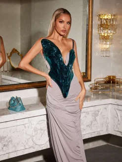 Armor Tops|Dresses*Mew Mews Fashion Nille Strapless Ruched Maxi Dress